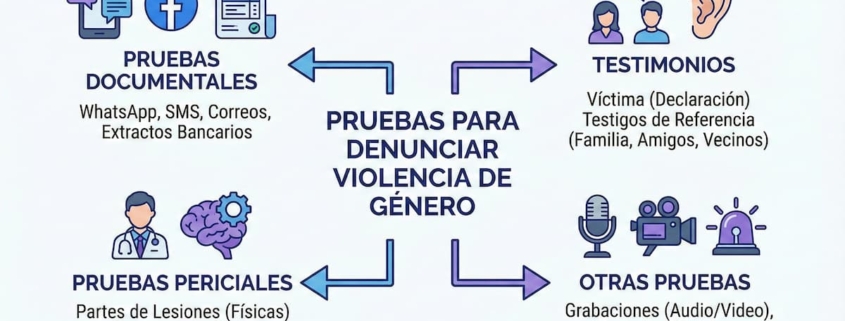 Pruebas para realizar una denuncia por violencia de género